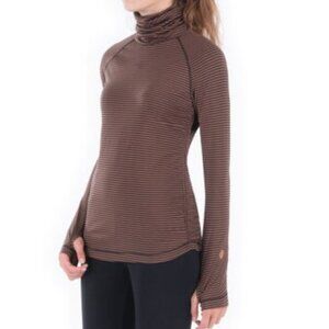 INDYGENA RIGA II WOMEN'S NAVY GROWN STRIPED LONG SLEEVE TOP - L